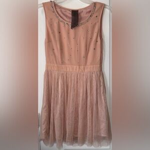 Moon Collection EUC Bedazzled Baby Pink Tule Dress